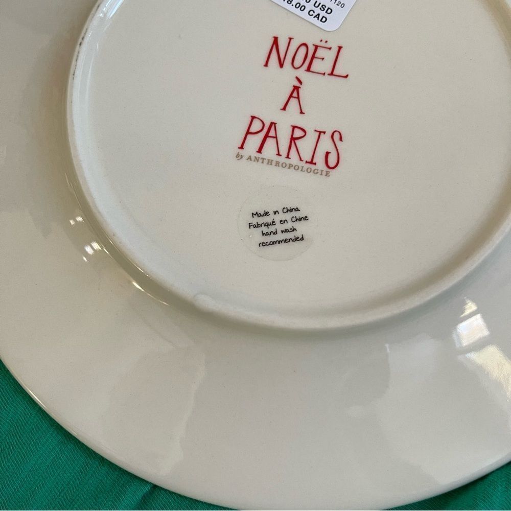 Anthropologie Noel A Paris mug and plate set NEW - Picture 4 of 14